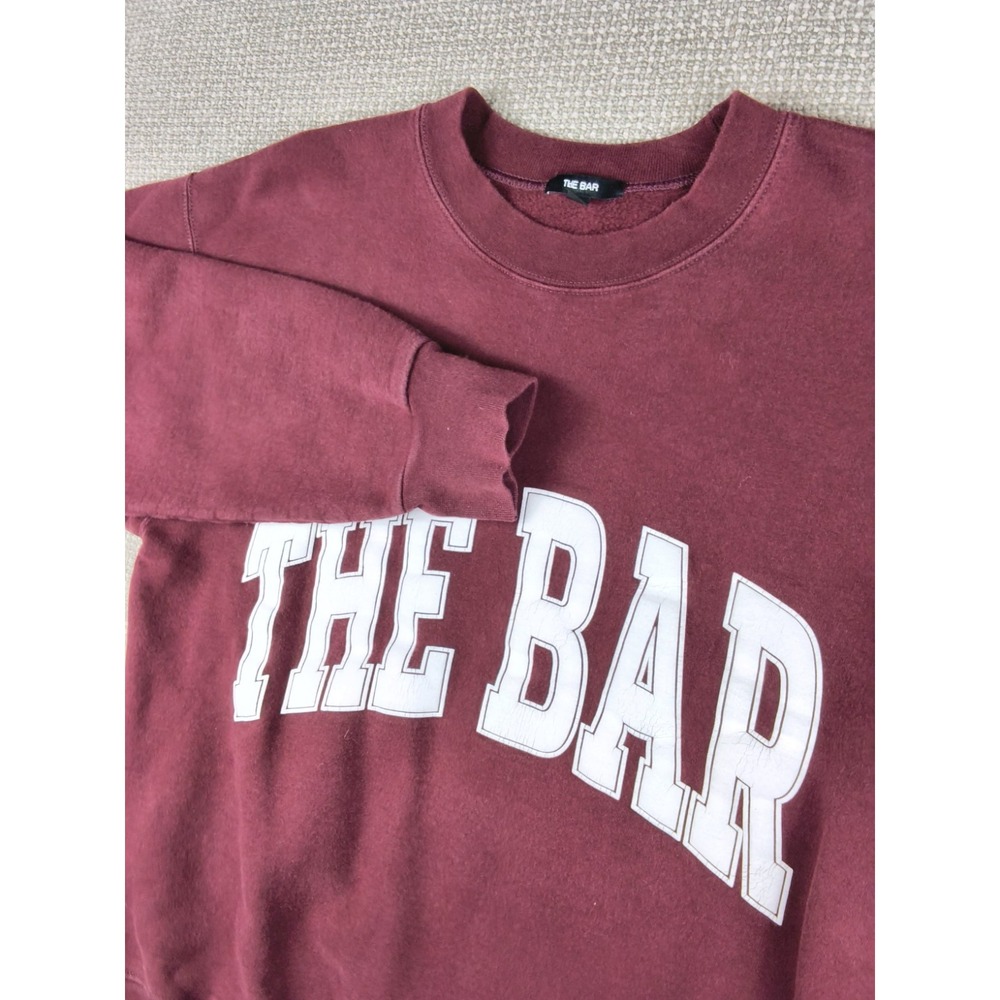 The Bar varsity sweatshirt in maroon size M
